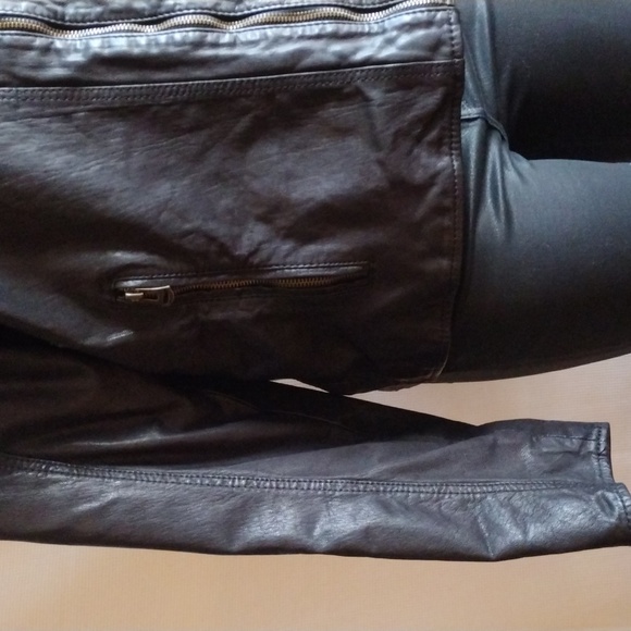 Cole Haan , black  men's moto jacket  M - Picture 3 of 12